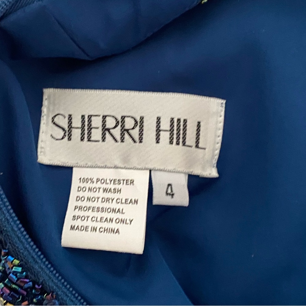NWT Sherri Hill Elegant Blue Evening Gown Size 4 (Style # 98316) - Picture 11 of 11